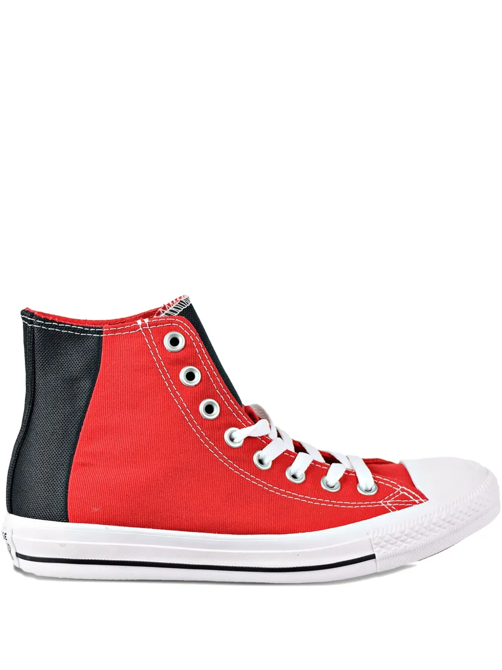 Converse Chuck Taylor All Star Hi Colorblock "Enamel Red Black White" sneakers