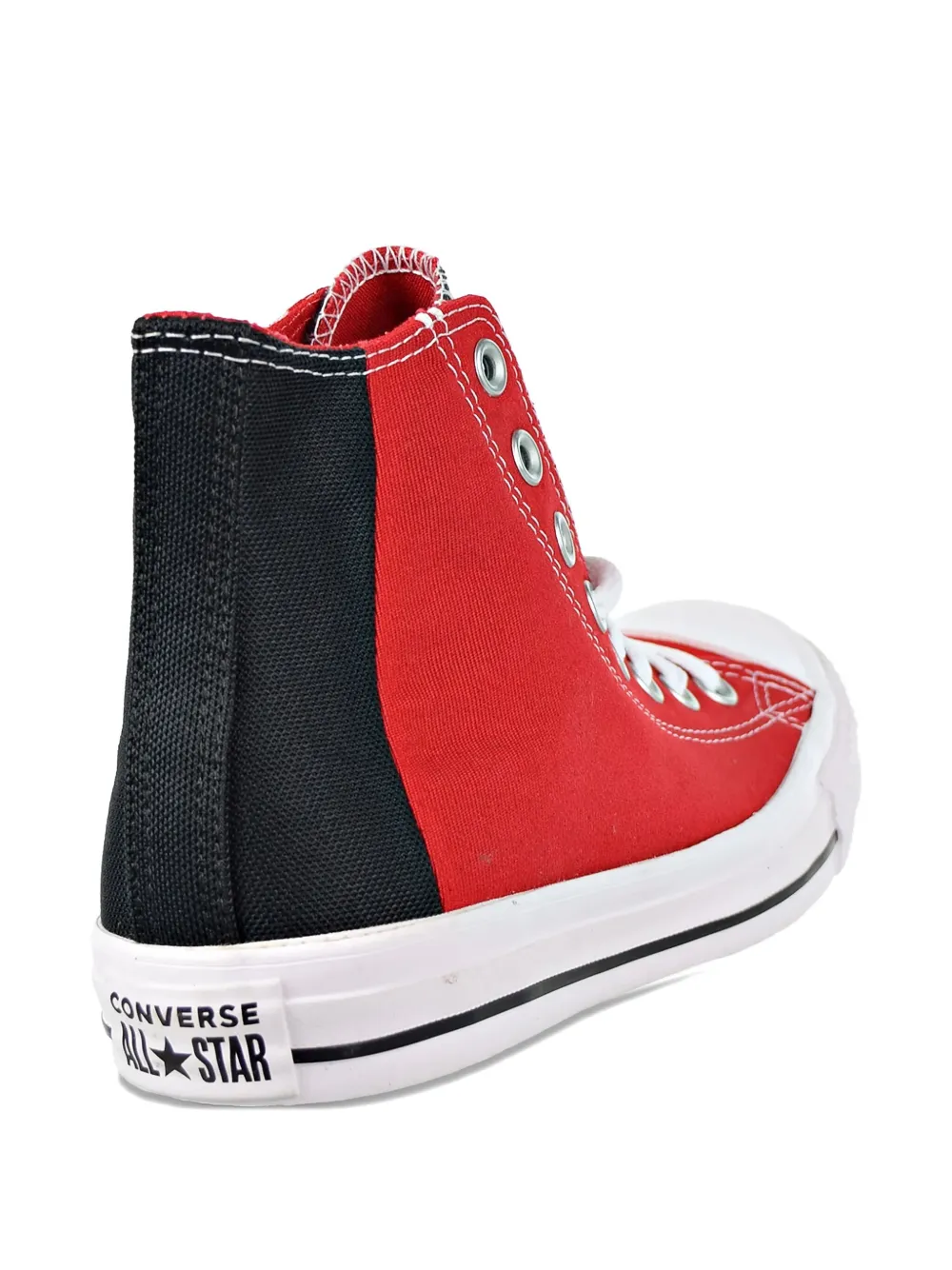Converse Chuck Taylor All Star Hi Colorblock "Enamel Red Black White" sneakers