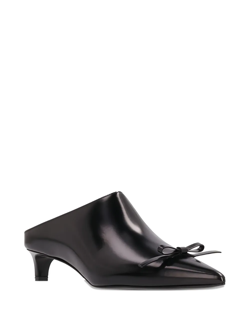 Jil Sander 25mm Bow-detail Leather Mules In Black
