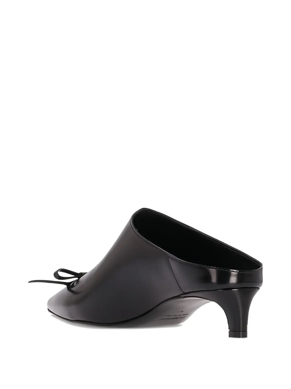 Jil Sander 25mm Bow-detail Leather Mules In Black