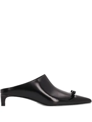 JIL SANDER ブラックリボンミュール JIL SANDER ブラックリボンミュール JIL SANDER ブラックリボン