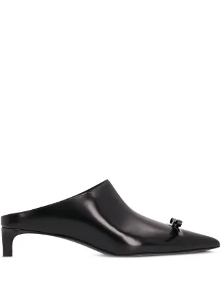 Jil Sander リボンディテール レザーミュール 25mm | ブラック