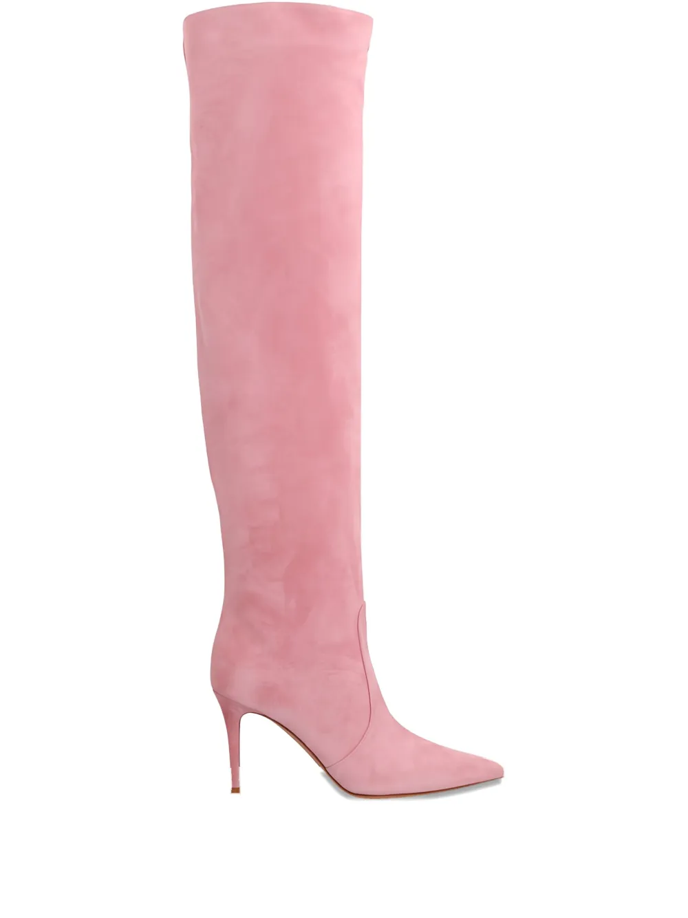 Gianvito Rossi 90mm Hansen suede knee-high boots Pink