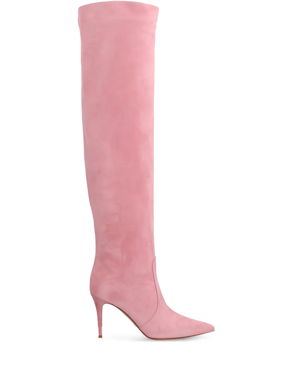 Gianvito Rossi 90mm Hansen suede knee-high boots | Pink | Image 1