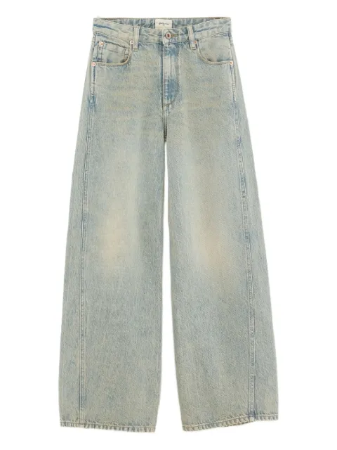 Bellerose Kids faded-effect wide-leg jeans