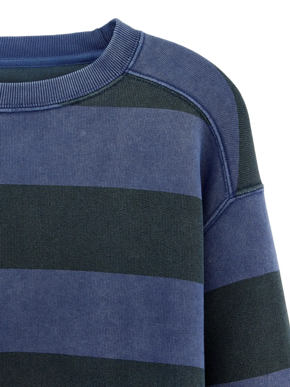 Bellerose Striped Crew-neck Sweatshirt In Blue