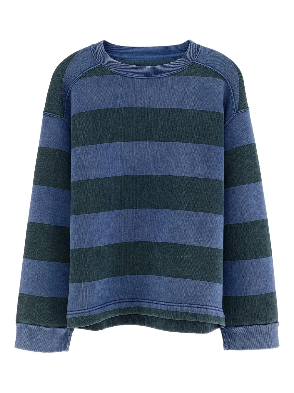 Bellerose Striped Crew-neck Sweatshirt In Blue
