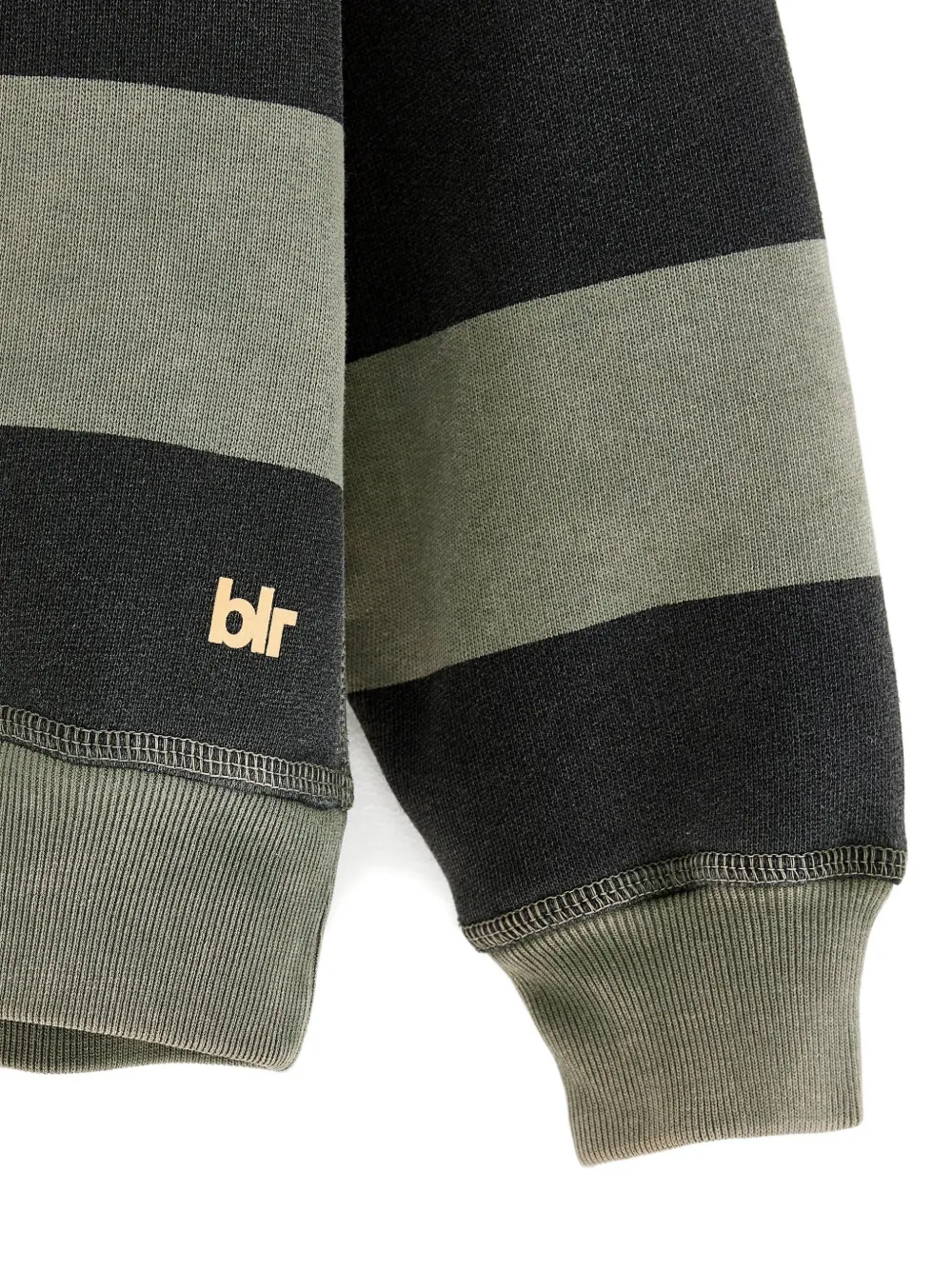 Bellerose Striped Raglan-sleeve Sweatshirt In Green