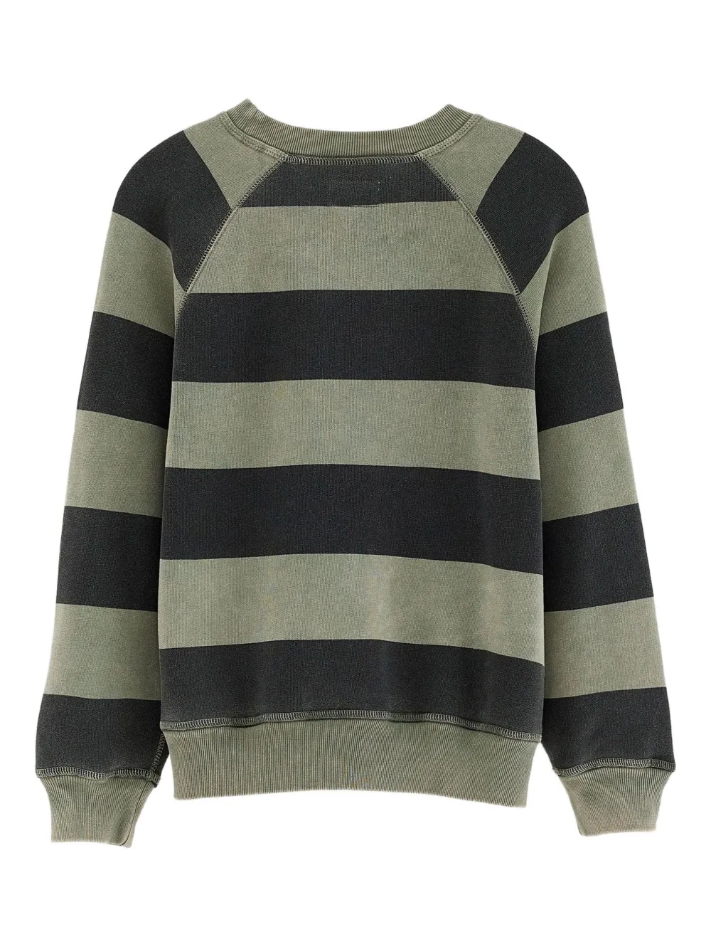 Bellerose Striped Raglan-sleeve Sweatshirt In Green