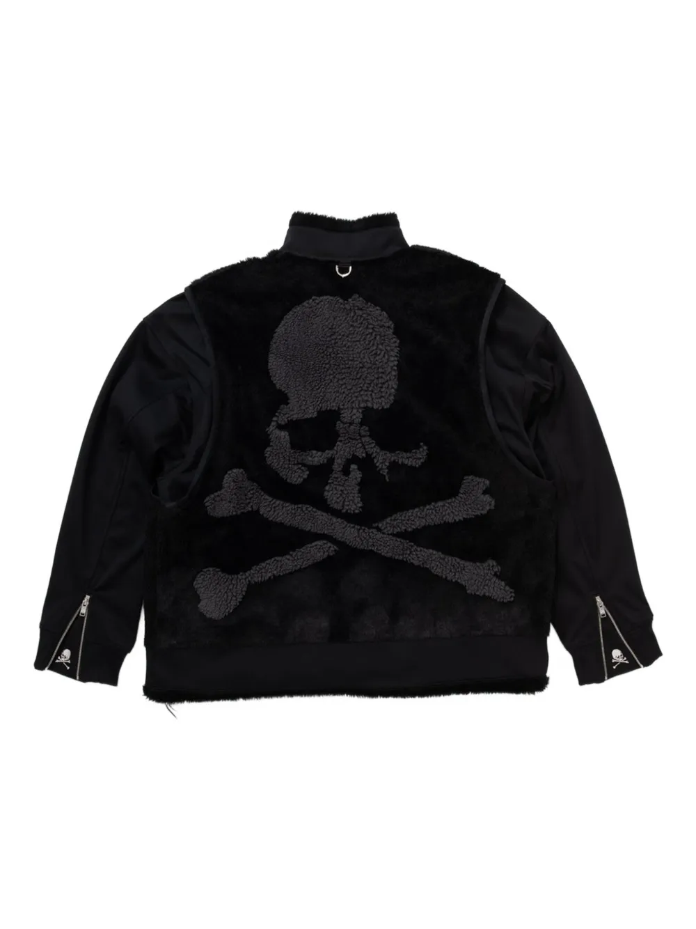 Mastermind Japan Sherpa Skull Layered Jacket In Black