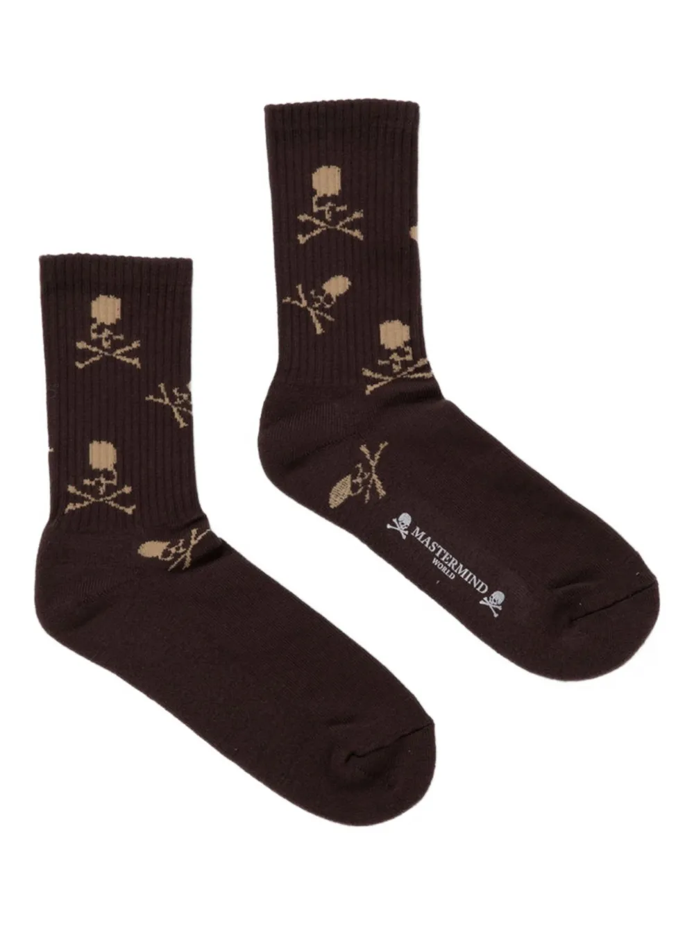 Mastermind World スカル 靴下 - ブラウン Mastermind World スカル 靴下 - ブラウン