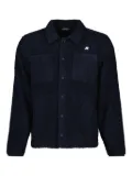 K-Way sherpa button-fastening shirt jacket - Blue