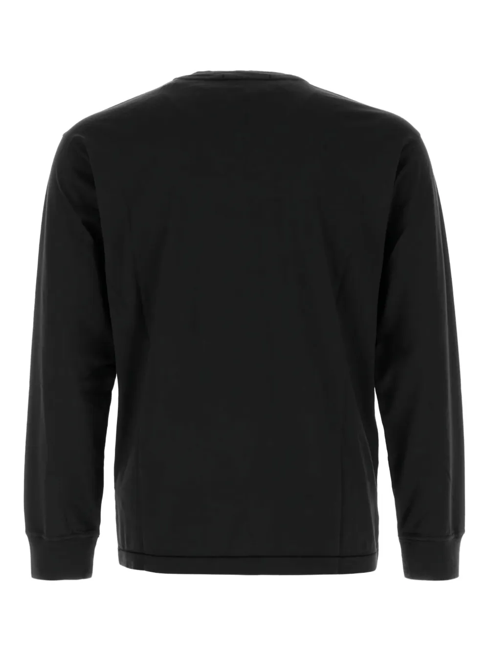 Stone Island T-shirt met logo en lange mouwen - Zwart