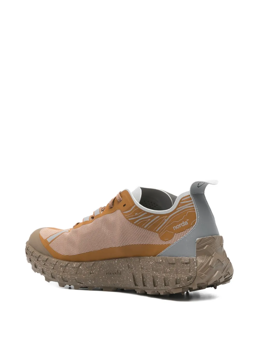 norda Sneakers verfraaid met logo Bruin