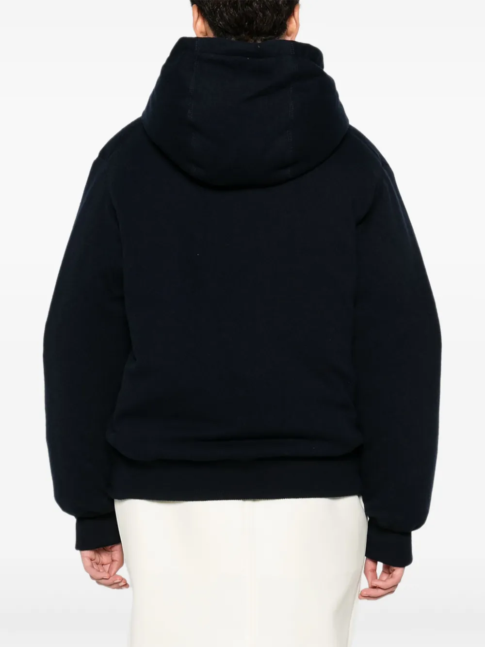 Miu Jack met capuchon en diamantpatroon F000 navy