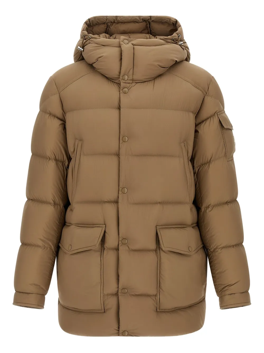 Moncler フーデッド パデッドコート - ブラウン Moncler フーデッド パデッドコート - ブラウン