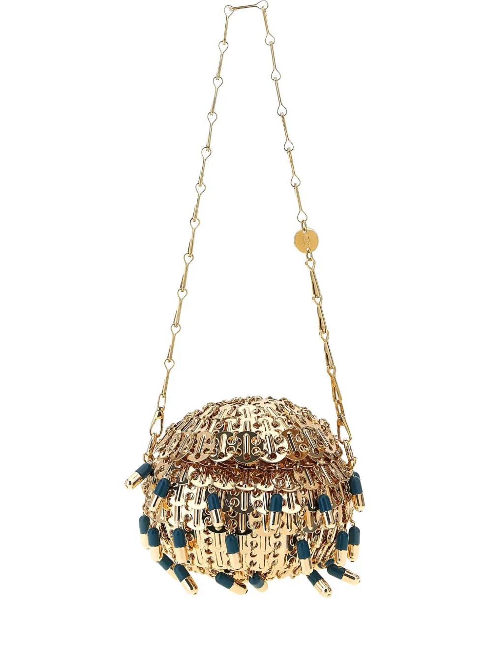 Rabanne mini 1969 pill-embellished shoulder bag | Gold | Image 1