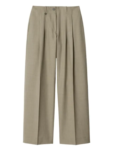 Burberry pantalones de lana con doble pinza