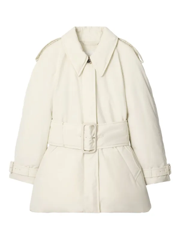 Burberry Berryhill ベルテッド コート | ホワイト | FARFETCH JP
