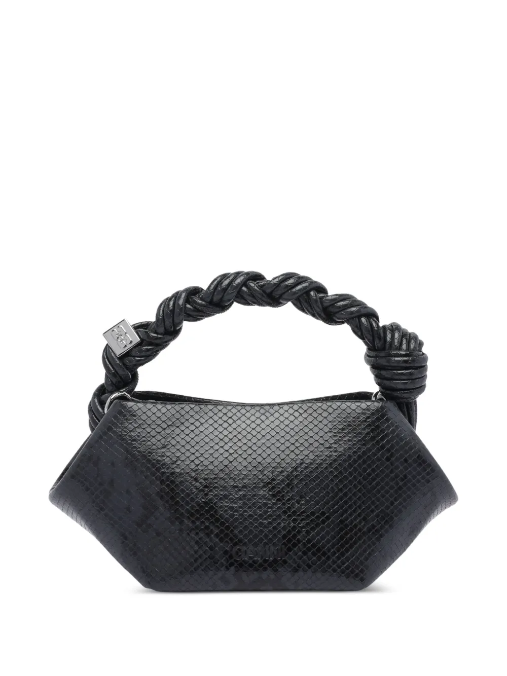 GANNI small twisted-handle shoulder bag - Zwart