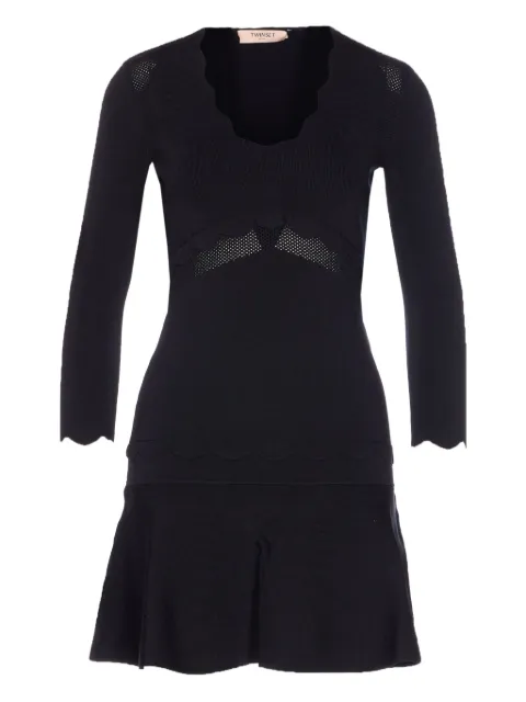 TWINSET vestido con dobladillo festoneado