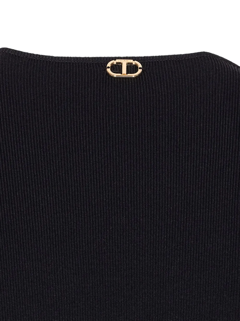 TWINSET Jurk met gewelfde afwerking Zwart