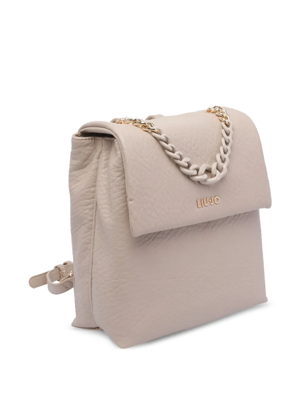 LIU JO Rugzak verfraaid met ketting en omslag Beige