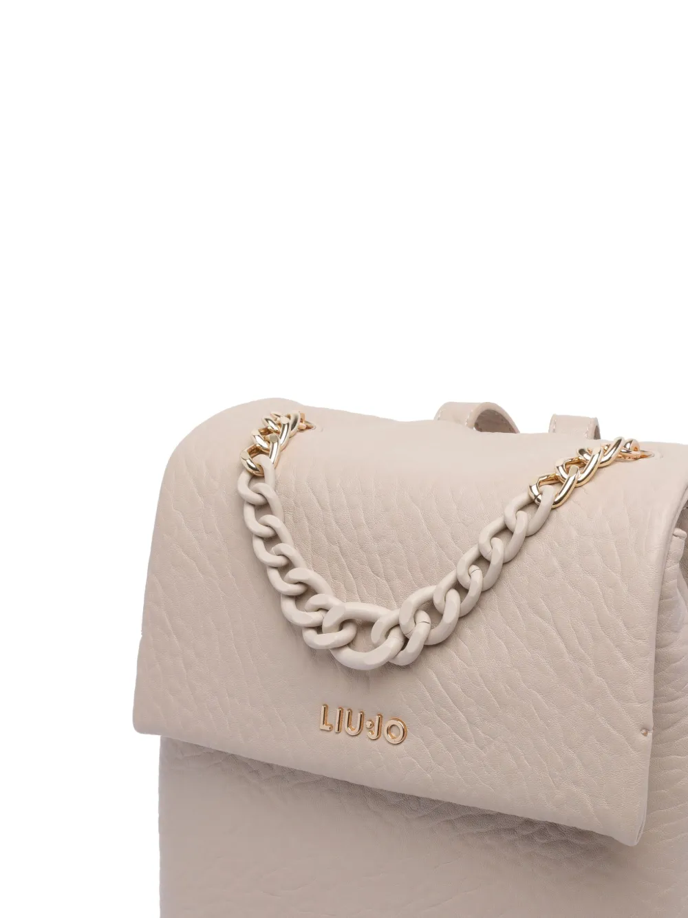 LIU JO Rugzak verfraaid met ketting en omslag Beige
