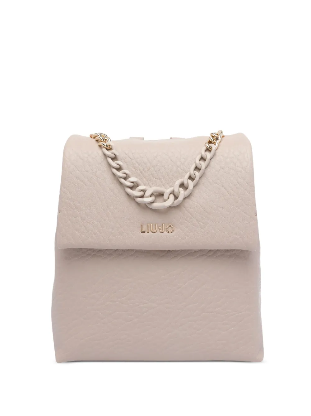 LIU JO chain-embellished flap backpack | Neutrals | Image 1