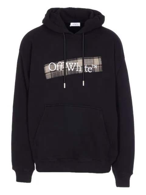 Off-White hoodie con paneles y motivo de cuadros