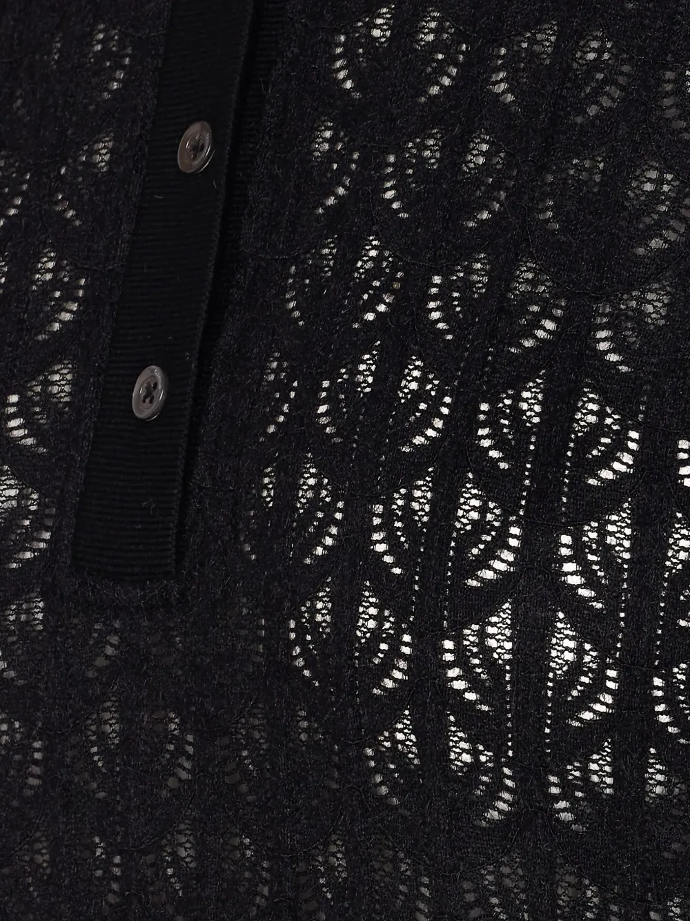 Pinko Lace Panel Bodysuit With Polo Neck In Black