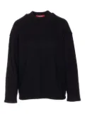Max Mara crew-neck side-split sweater - Black