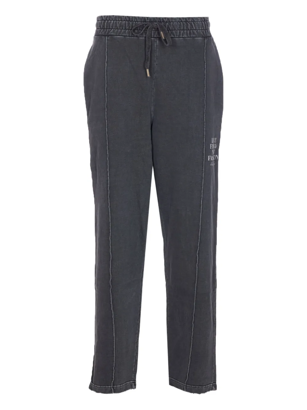 Family First print side-seam track pants | Black | Image 1