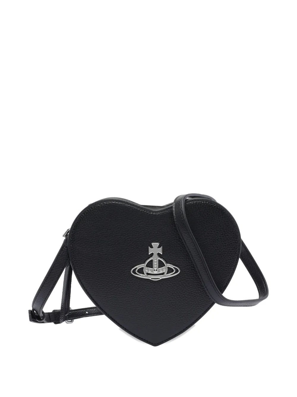 Vivienne Westwood Louise Heart-shaped Logo Cross Body Bag In Black