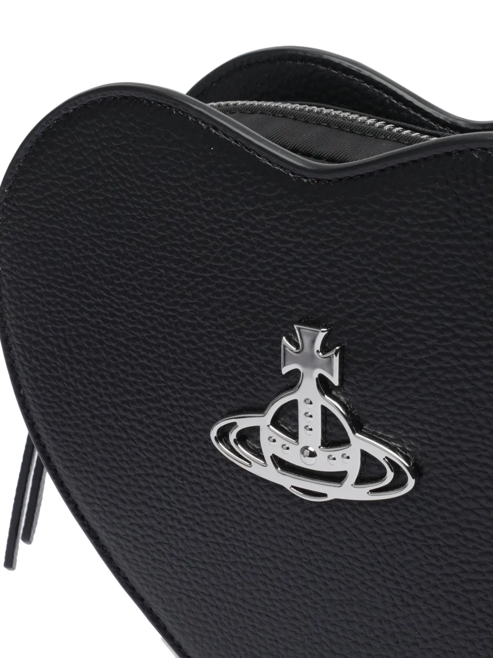 Vivienne Westwood Louise Heart-shaped Logo Cross Body Bag In Black