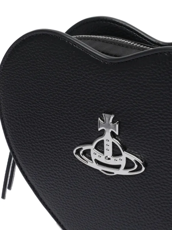 Vivienne Westwood Louise heart-shaped Logo Cross Body Bag Black
