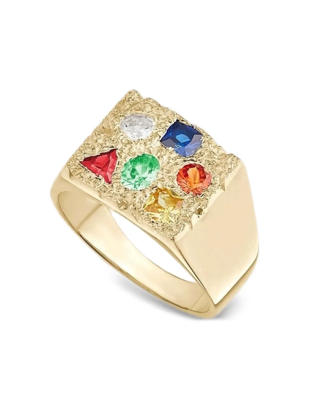 Bleue Burnham 9K recycled yellow gold sapphire signet ring | Men | Image 2