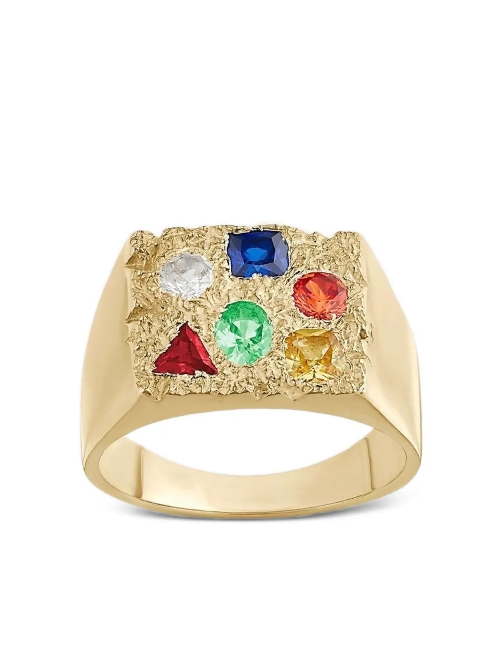 Bleue Burnham 9K recycled yellow gold sapphire signet ring | Gold | Image 1