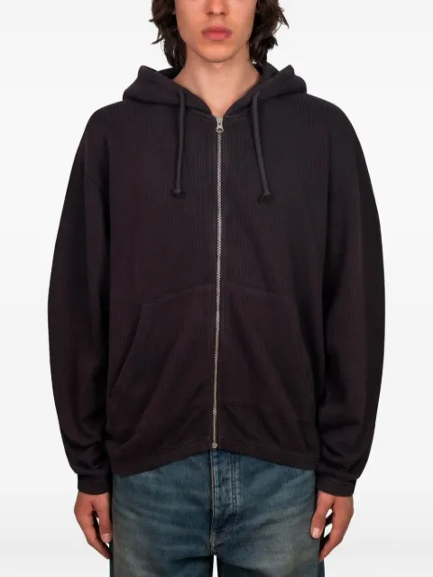 Another Aspect zip-front cotton hoodie