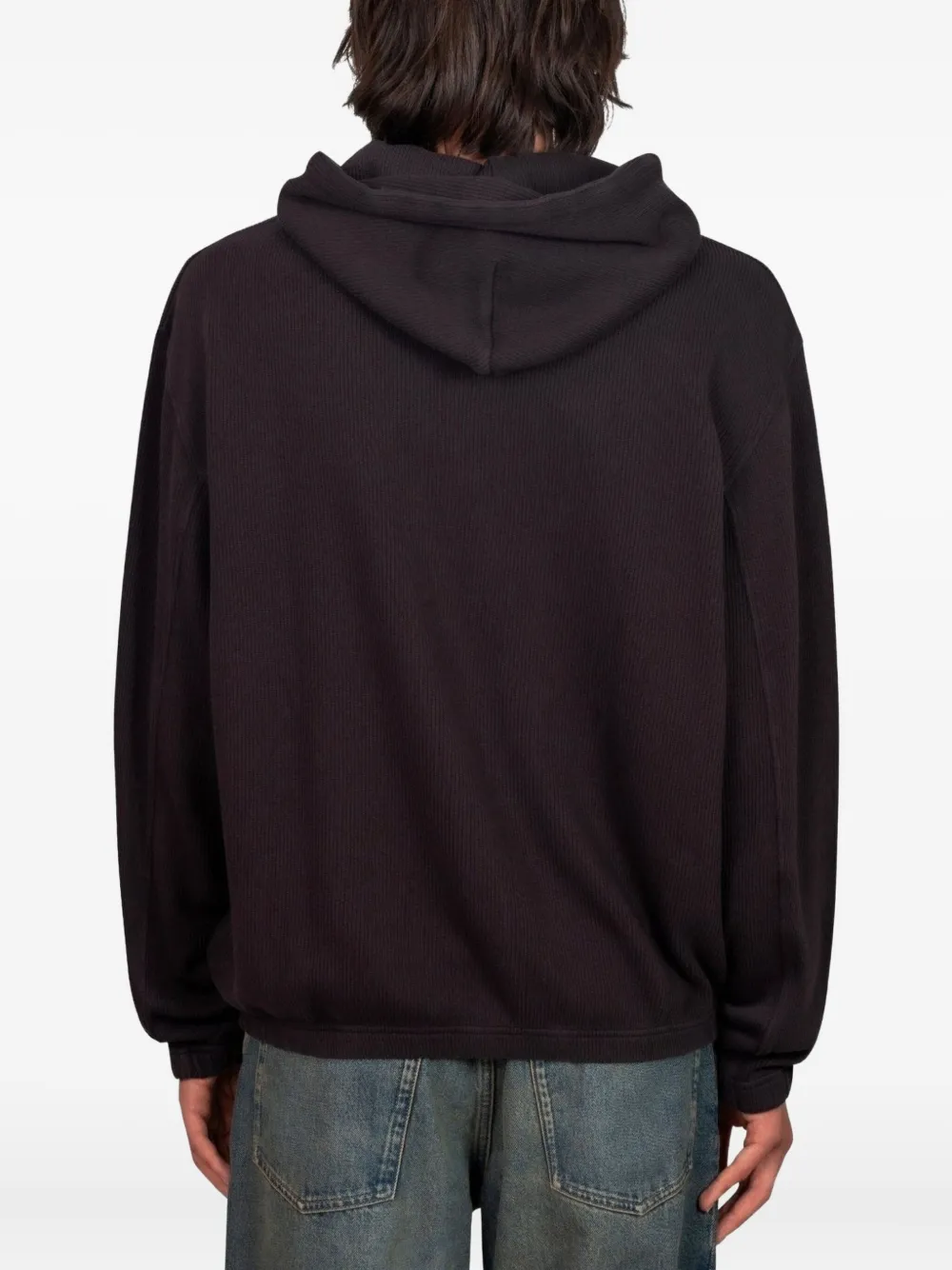 Zip-Front Cotton Hoodie