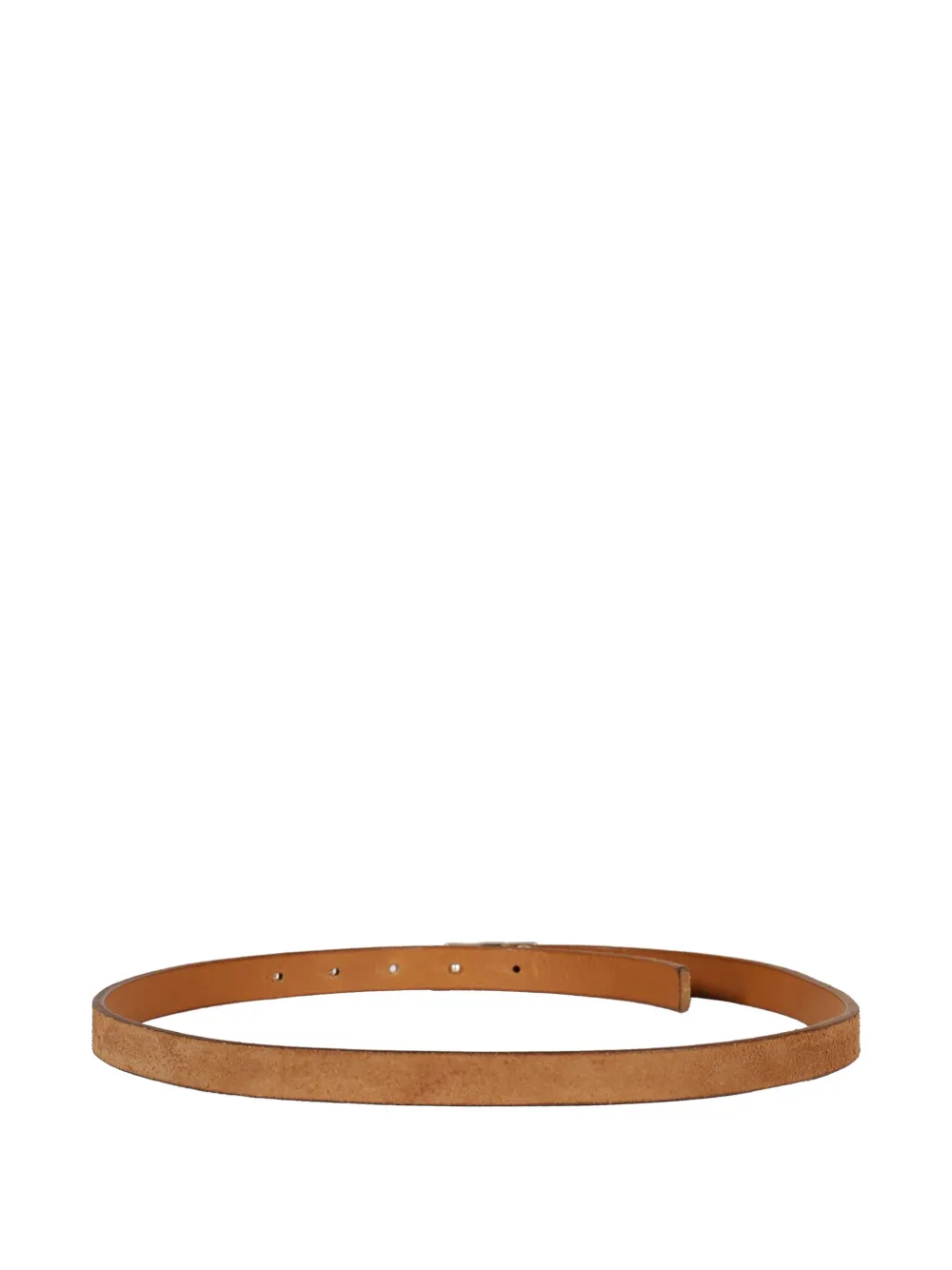 ERL Leren riem met logoplakkaat - Bruin