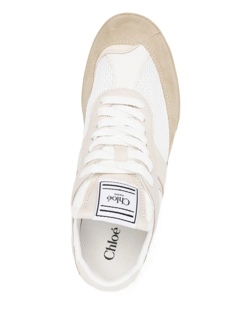 Chloé Panelled-design Sneakers In Neutral