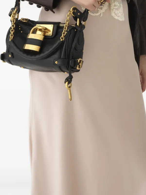 Chloé Small Paddington Chain Shoulder Bag | Black | FARFETCH