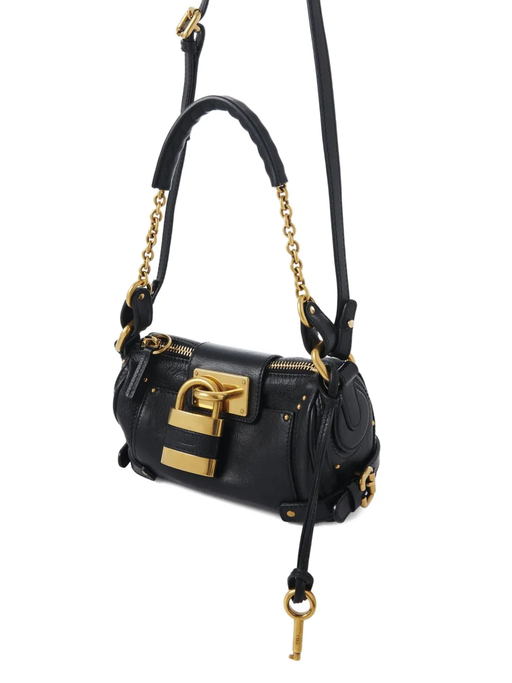Chloé Borsa Con Catena Paddington Piccola In Pelle Granata In Black