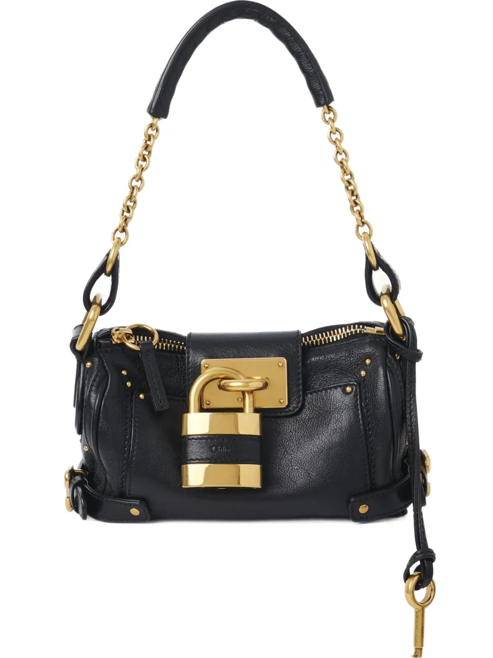 Chloé Borsa Con Catena Paddington Piccola In Pelle Granata In Black