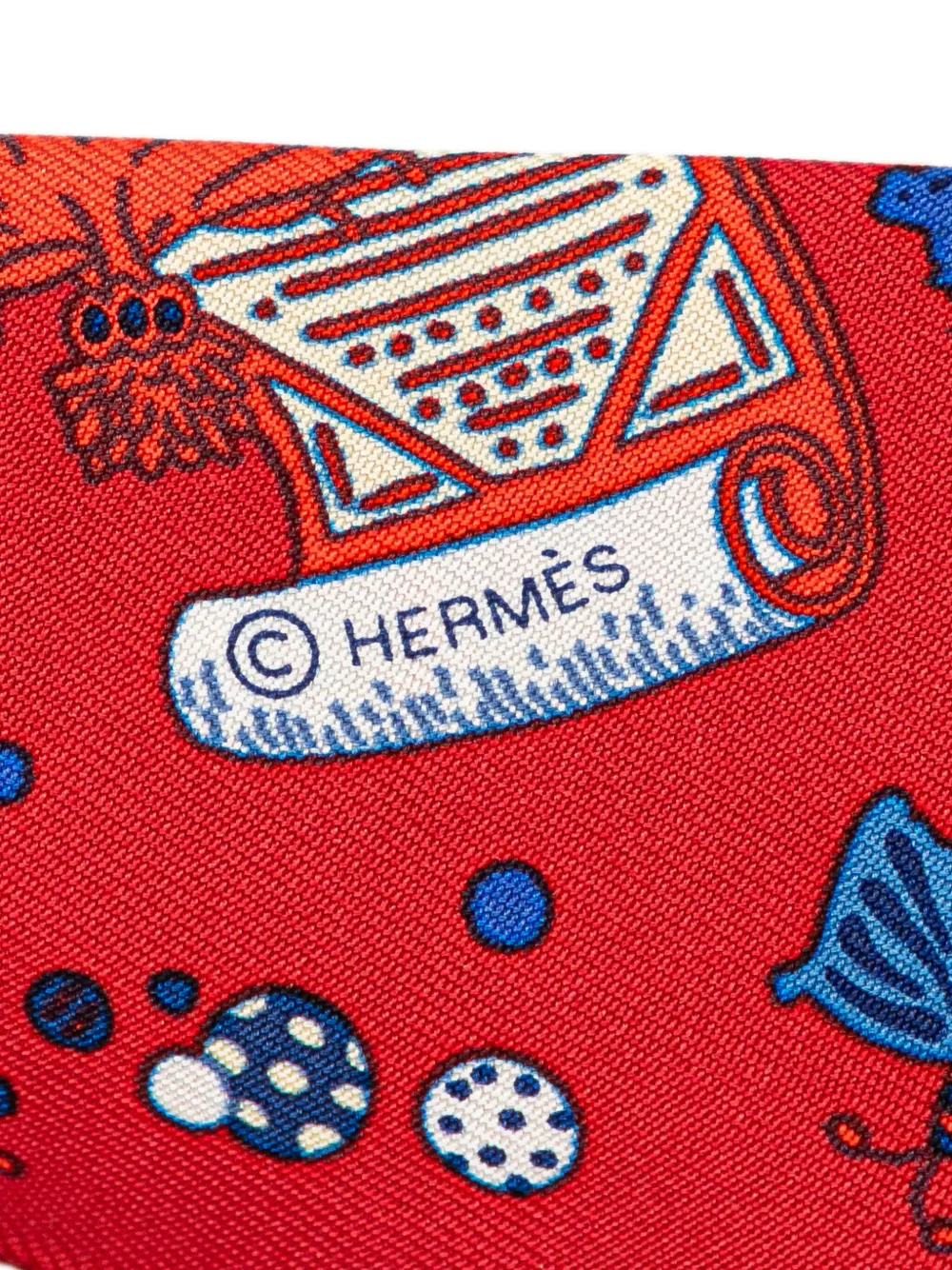 Pre-owned Hermes 2020-2025 La Folle Parade Silk Twilly Scarf Scarves In Multi