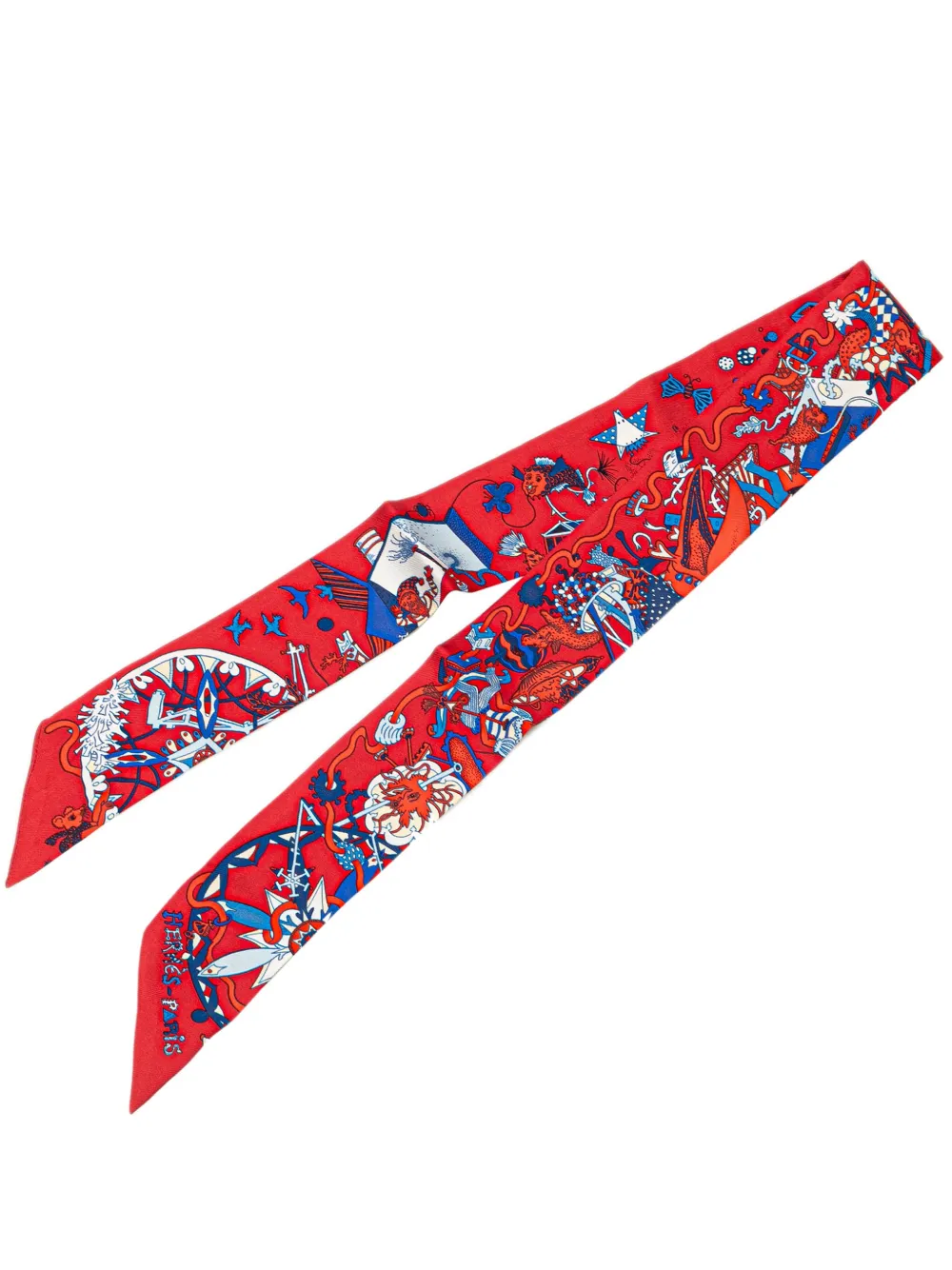 Hermès Pre-Owned 2020-2025 La Folle Parade Silk Twilly Scarf scarves | Multicolour | Image 1