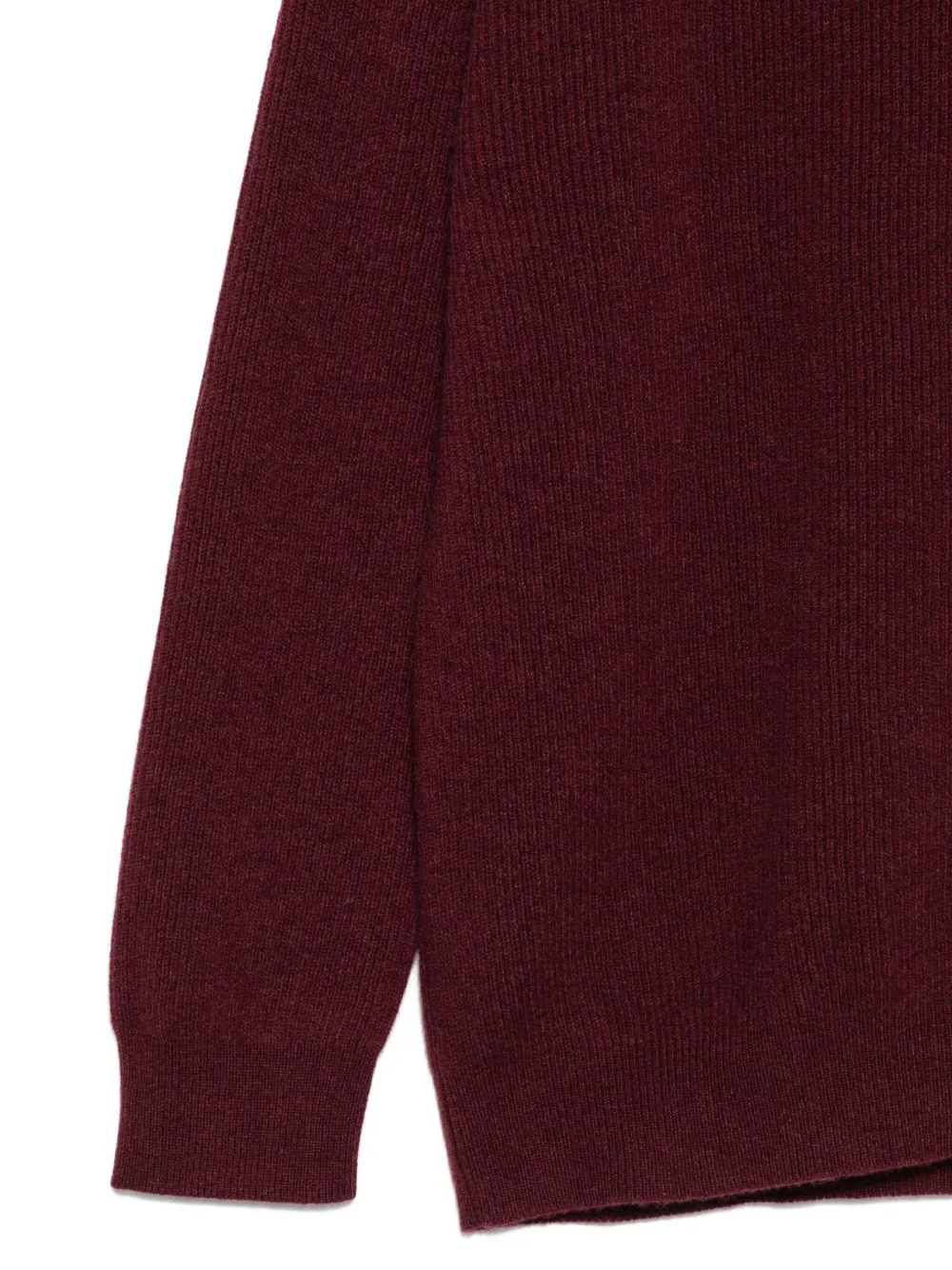 Brunello Cucinelli Ribbed Crew-neck Sweater In Burgundy