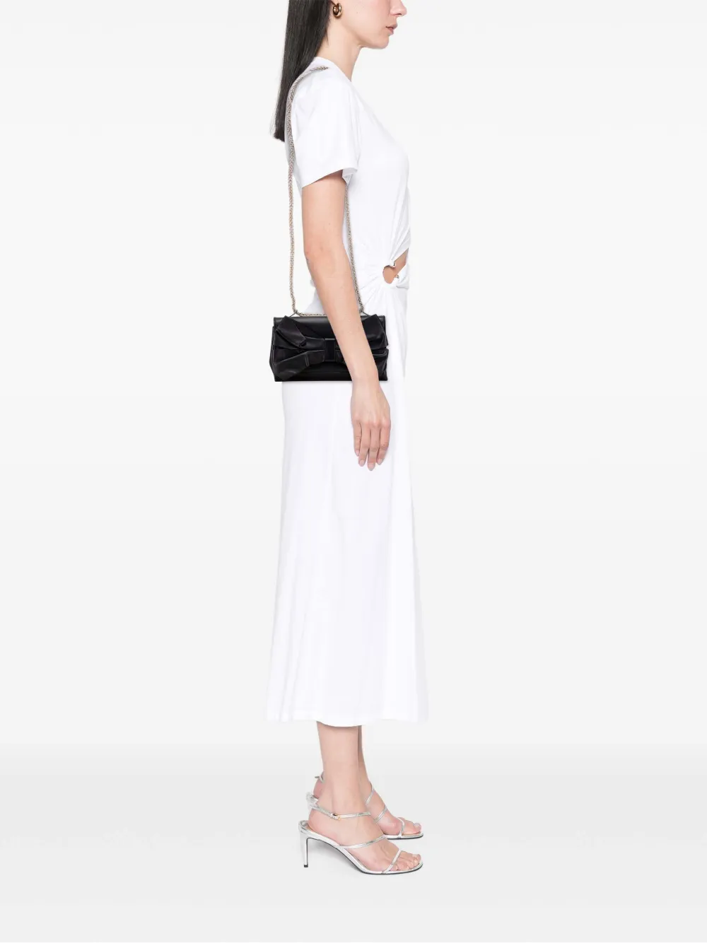 Valentino Garavani Pre-Owned 2000-2017 Leather Bow Flap Clutch On Chain crossbody bag | Pre-Owned | Image 2