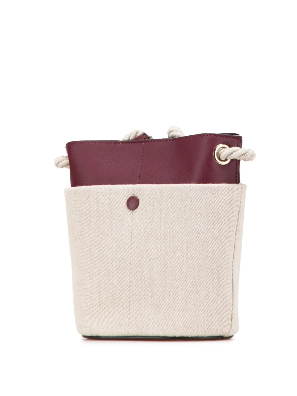 Pre-owned Chloé 2010-2025 Small Canvas Key Bucket Bag In Red